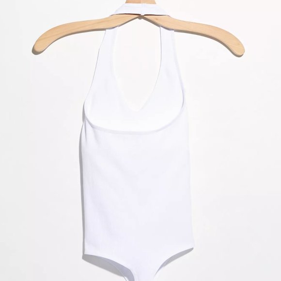 Free People Hey You Halter Bodysuit (white xs/s) - Picture 2 of 4